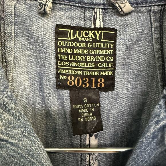 Lucky Brand Outdoor And Utility Women’s Denim Coat Size S No.‎ 80318 Lightweight - Picture 2 of 11